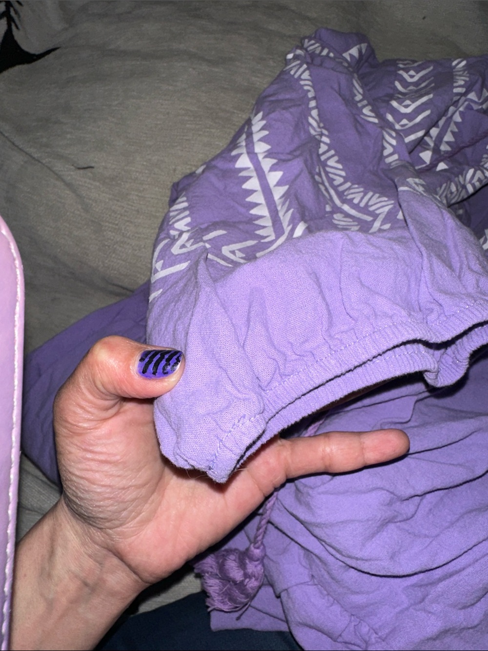 Bloomchic US size 12 purple and white dress with pockets - Picture 7 of 7